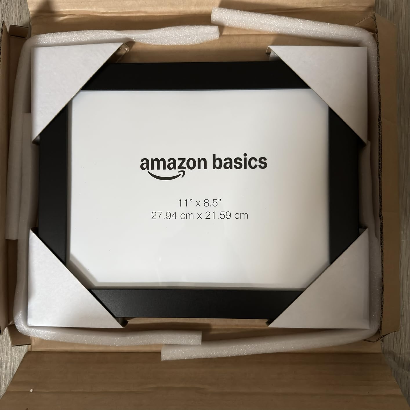 Amazon Basics Cornice Legno Nera 22x28 cm Vetro