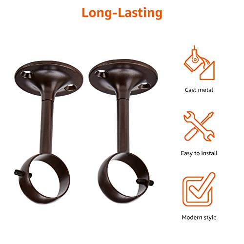 Amazon Basics staffe soffitto tende bronzo 2 pezzi