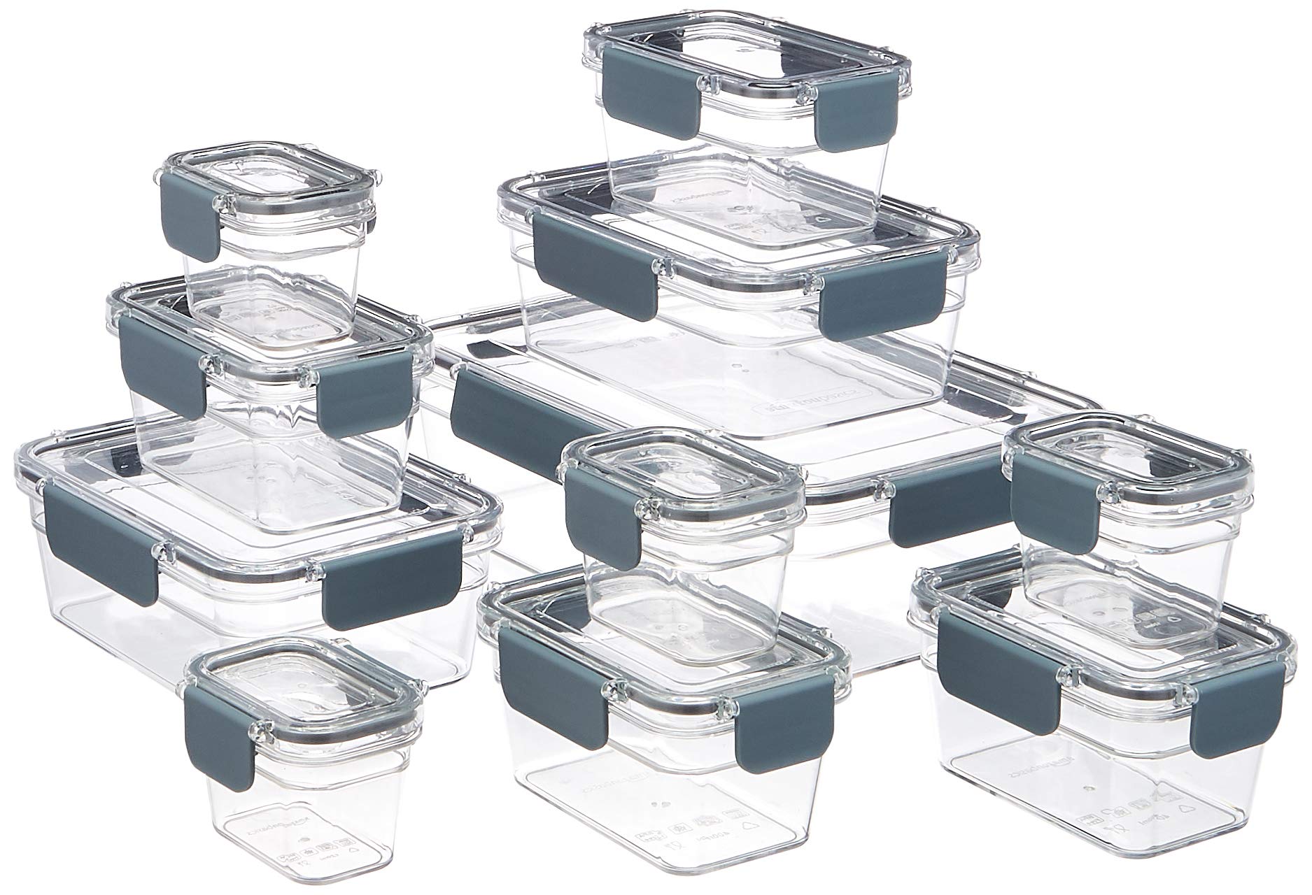 AmazonBasics Contenitori alimenti Tritan 22 pezzi ermetici