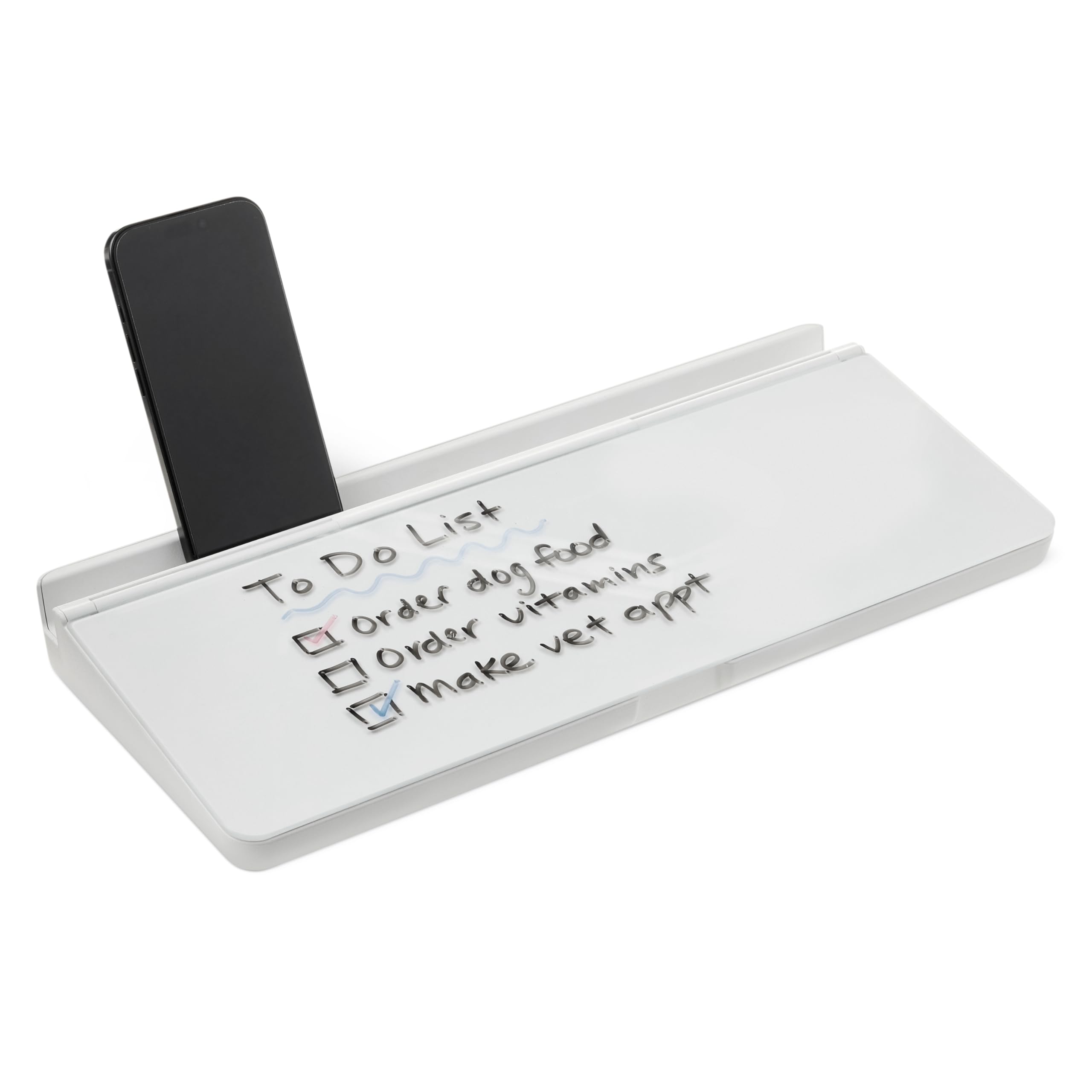 Amazon Basics Lavagna Bianca Scrivania 40,6 cm con Organizer
