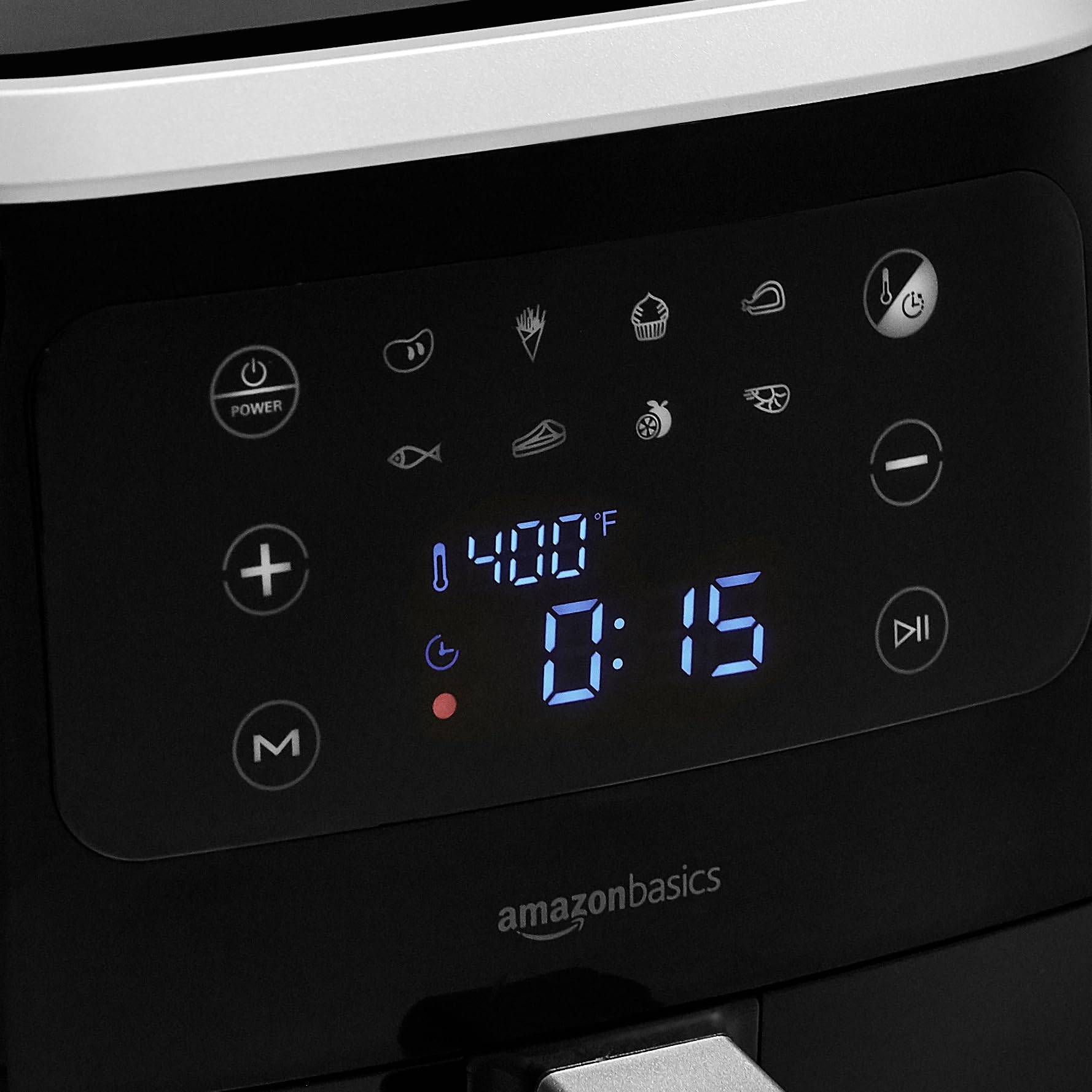 Amazon Basics Friggitrice ad Aria 6L Nera 8 Programmi
