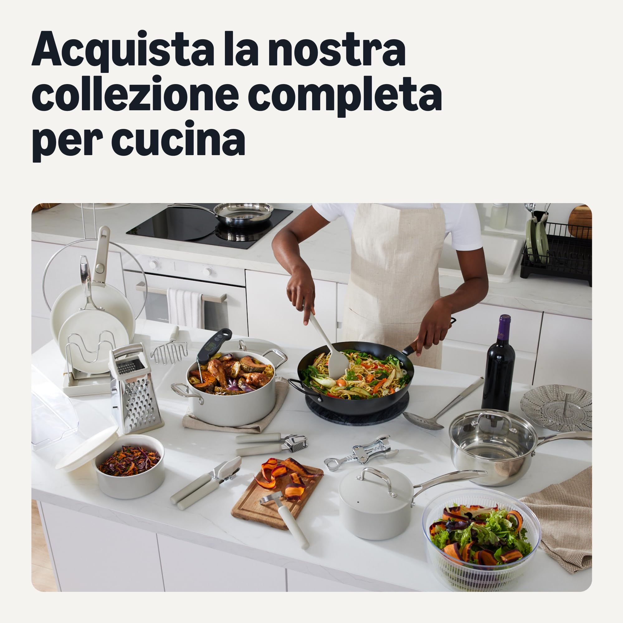 Amazon Basics setaccio farina 3 tazze acciaio inox