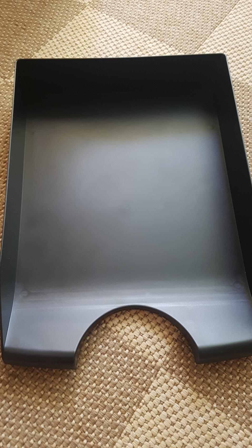 Amazon Basics Vassoio Portacorrispondenza A4 Nero 2 Pezzi