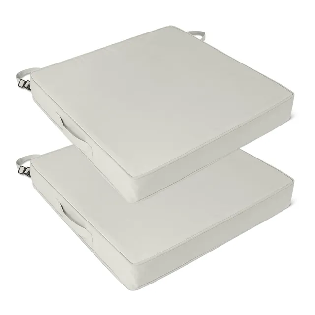 Amazon Basics Cuscino Sedia Giardino 55,9x55,9 Beige 2 Pezzi