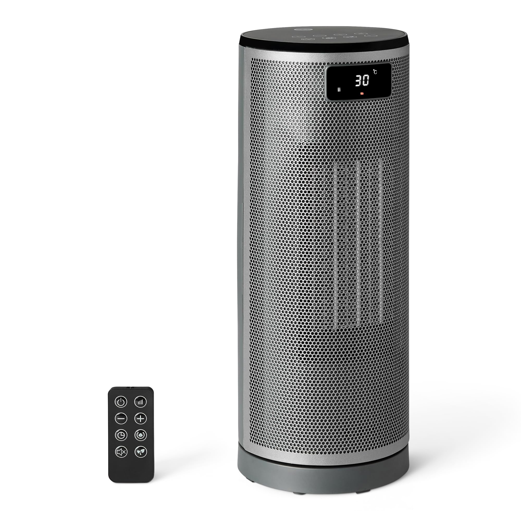 AmazonBasics stufa elettrica ceramica 1800W 40 cm grigia