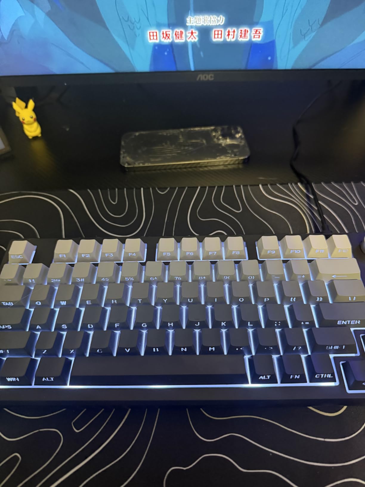 RedThunder K75 Kit Tastiera e Mouse Wireless RGB Grey