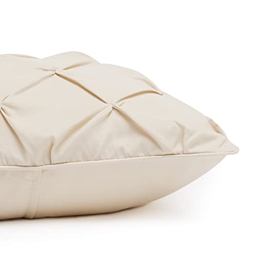 Amazon Basics set copripiumino 3 pezzi beige plissettato