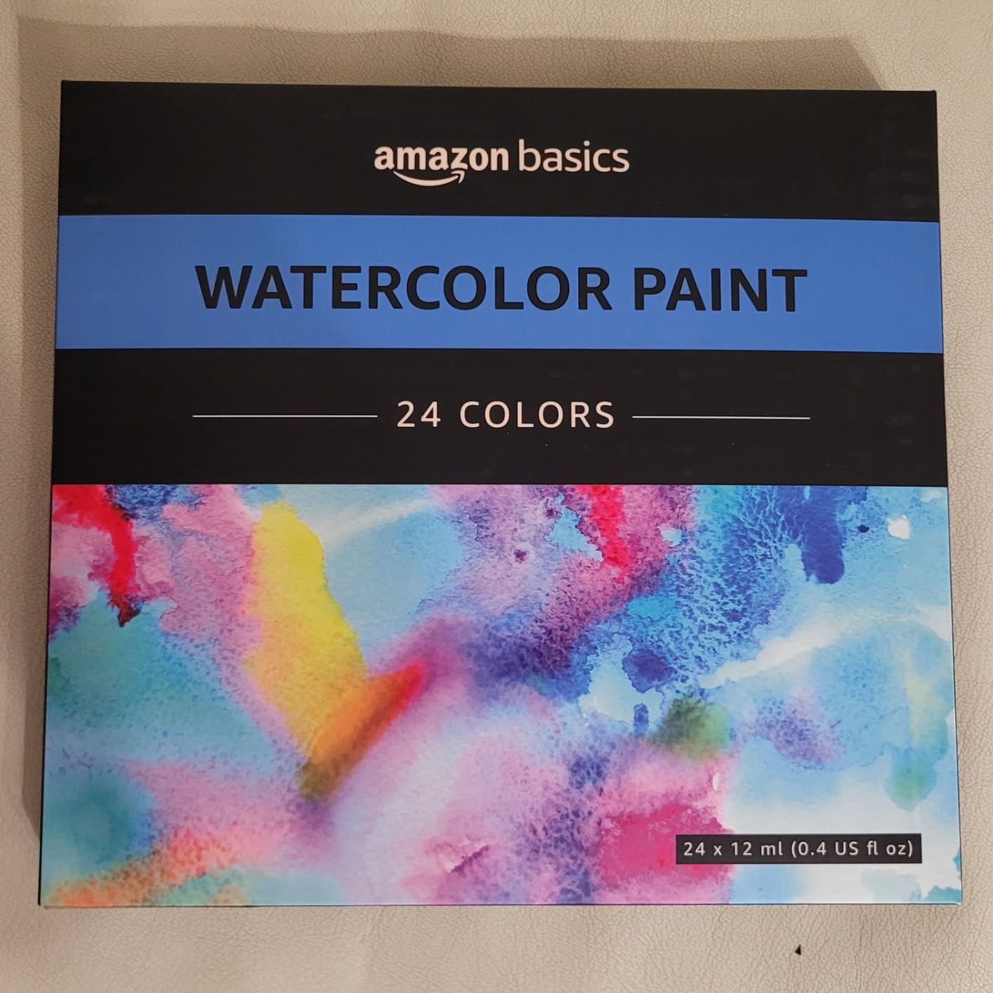 AmazonBasics Acquerelli 24 Tubetti 12 ml Colori Assortiti