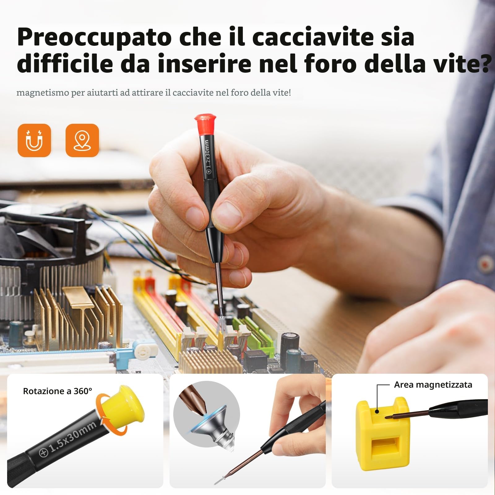 RealPlus Kit Riparazione Telefono 30 Pezzi Cacciaviti