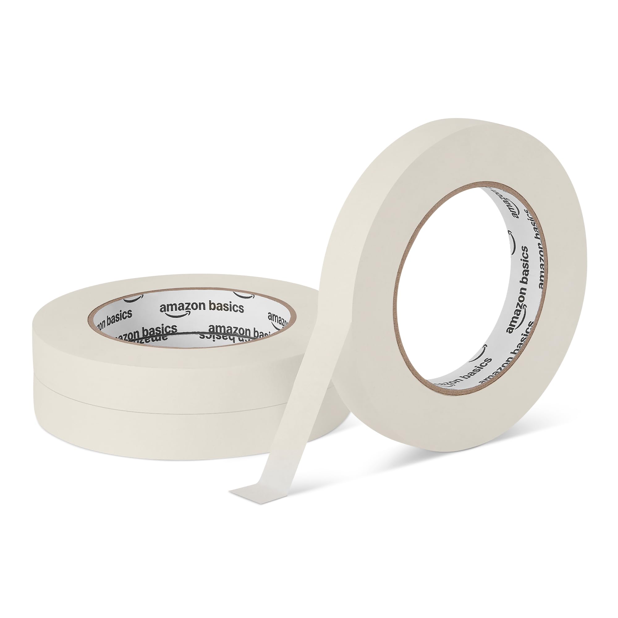 Amazon Basics nastro per mascheratura beige 2,4cm 6 rotoli