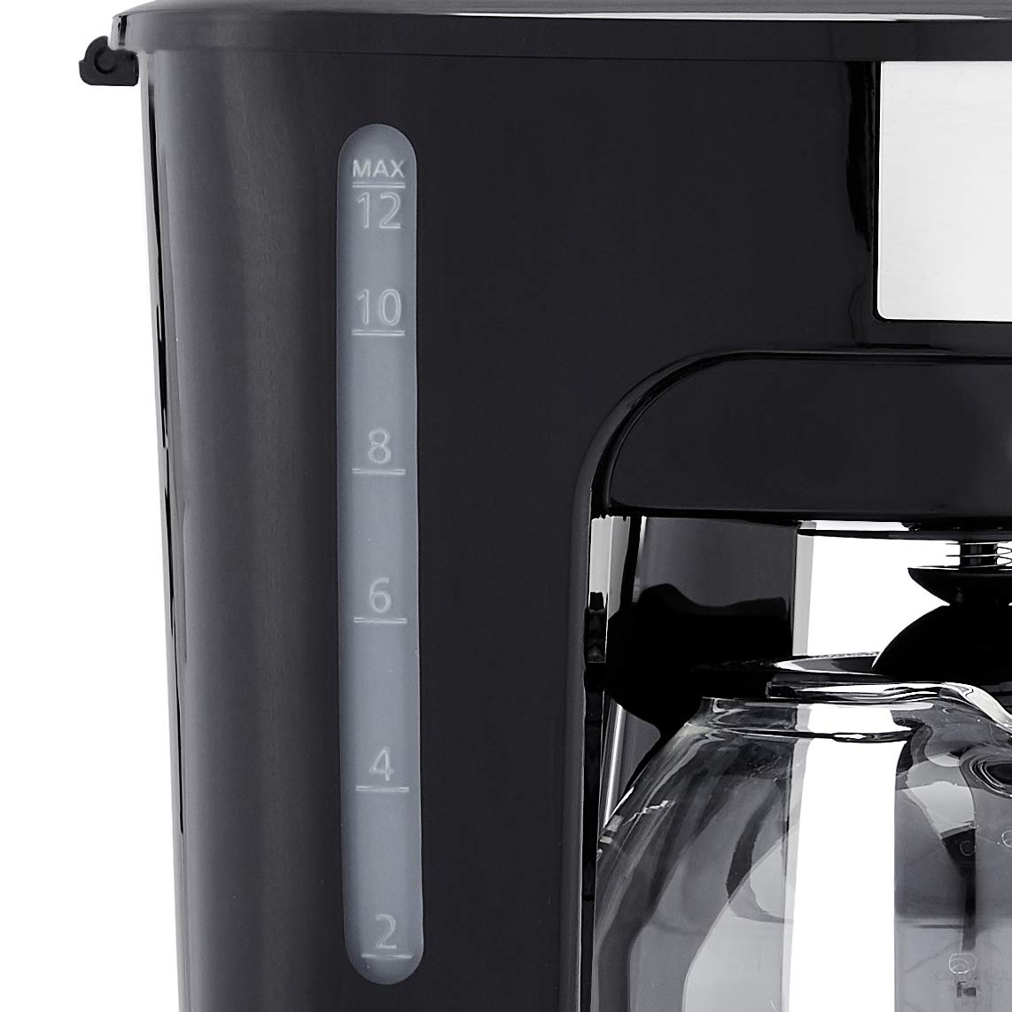 Amazon Basics Caffettiera 12 Tazze Acciaio Nero Filtro