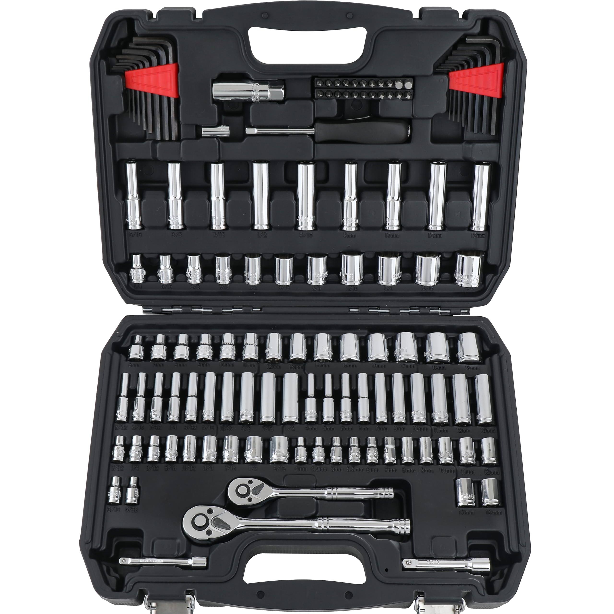 AmazonBasics Set Chiavi a Bussola 123 Pezzi Cr-V