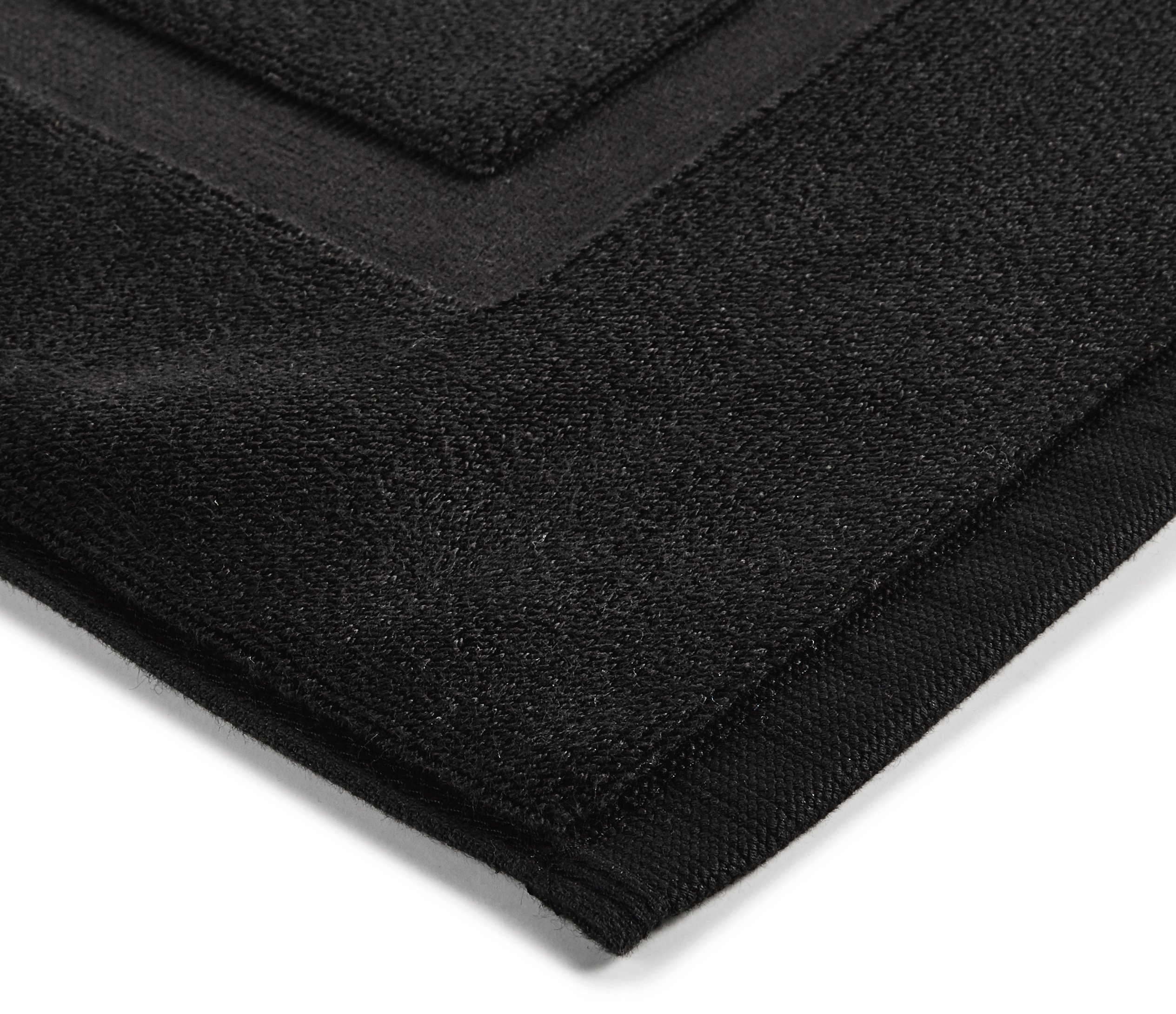 AmazonBasics Tappetino Bagno 51x79 cm Nero in Cotone