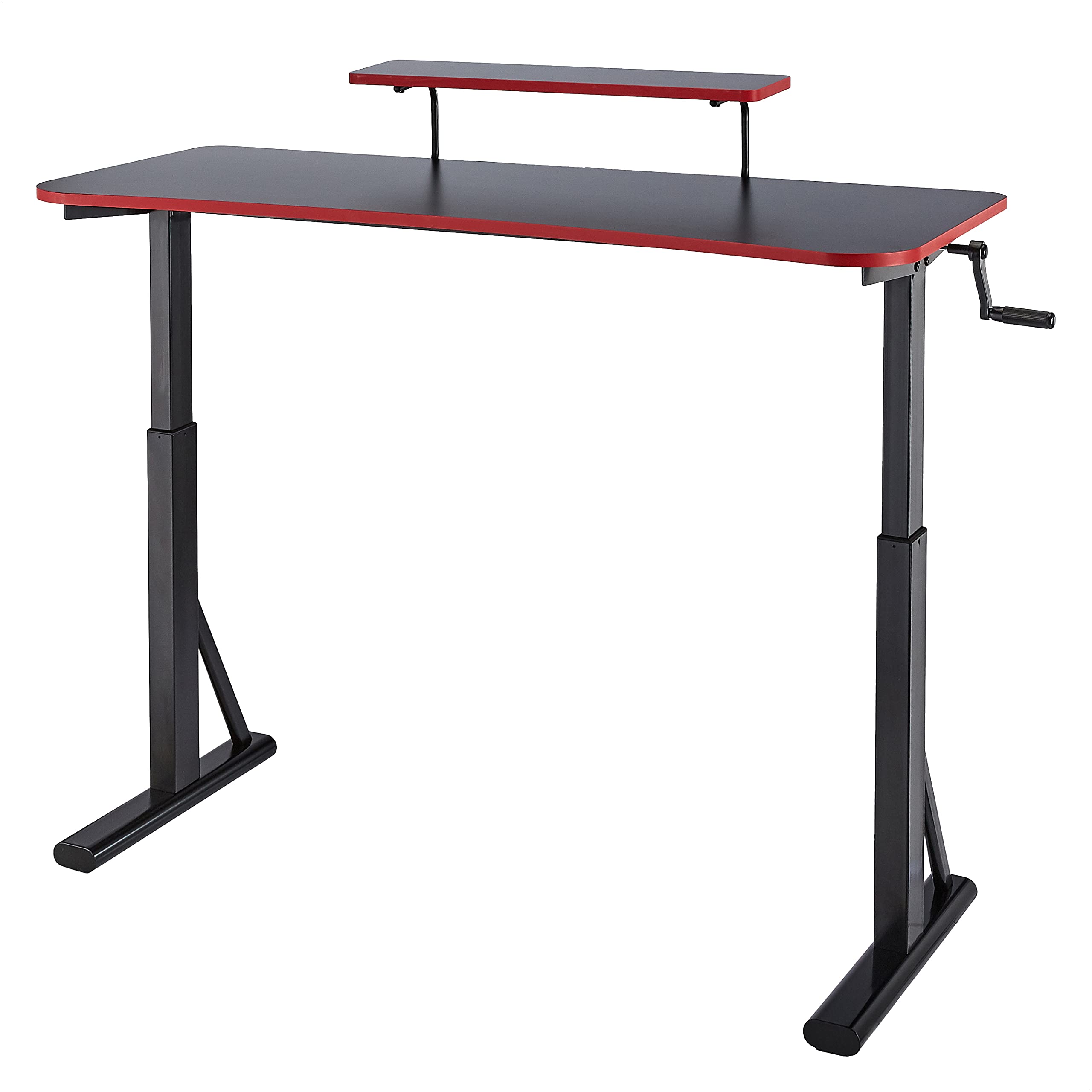 Amazon Basics scrivania gaming 140cm altezza regolabile rossa