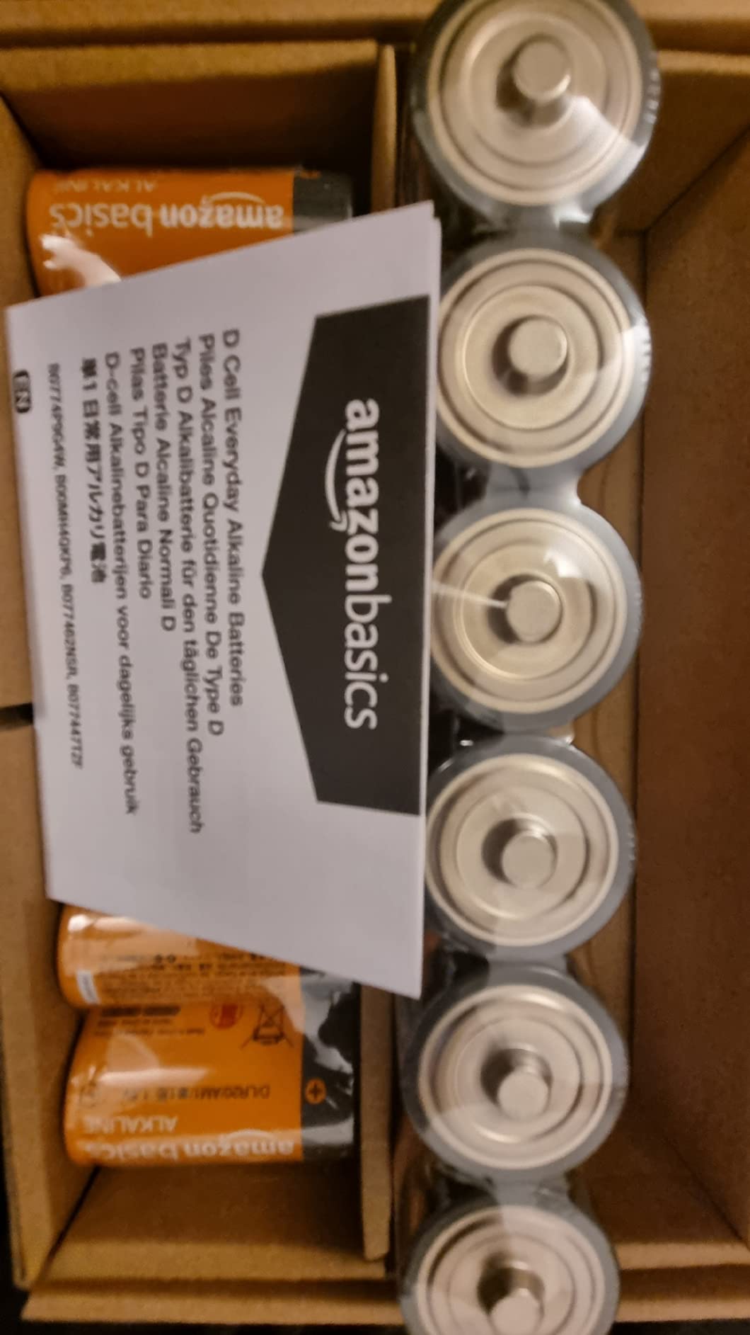 Amazon Basics batterie alcaline D 1,5V confezione 12 uso quotidiano