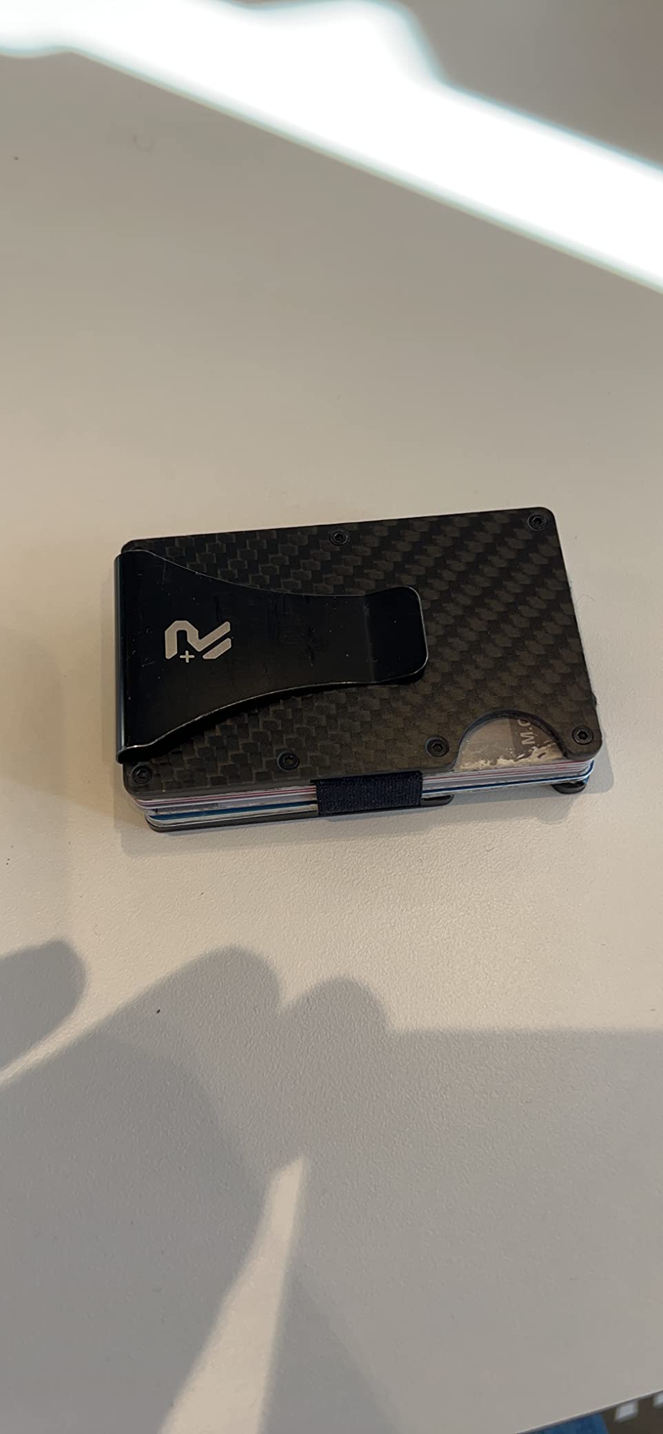 RealPlus Porta Carte Minimalista RFID Alluminio Blu 15 Carte