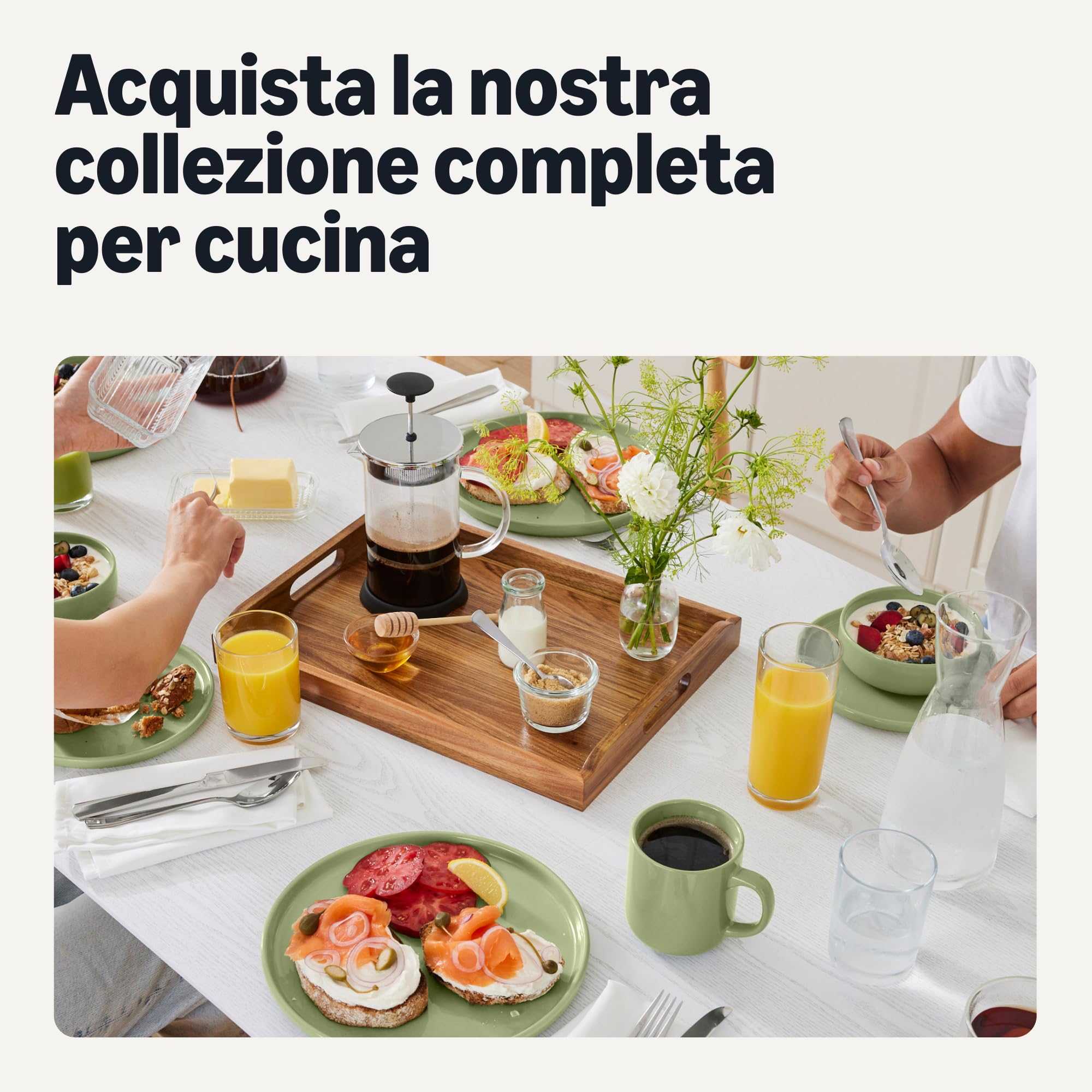 Amazon Basics Tazze Mug Caffè Gres Verde Oliva 473 ml 6 Pezzi