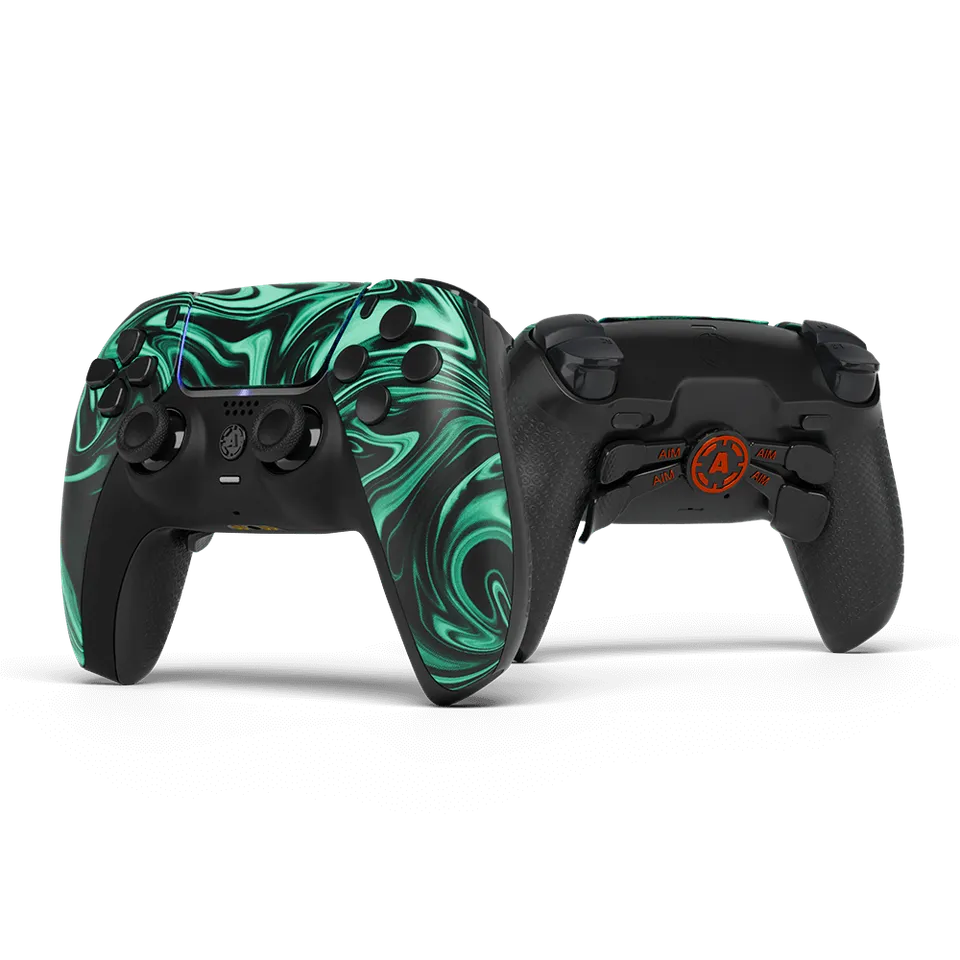Aim Controller Caustic Green controller PS5 verde tinta unita