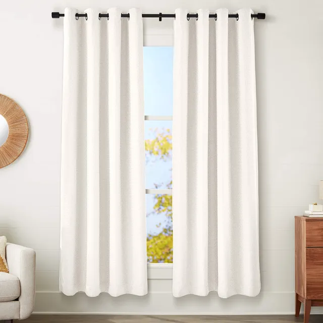 AmazonBasics Basket Weave 52x95 Tende Oscuranti Avorio 2 Pezzi