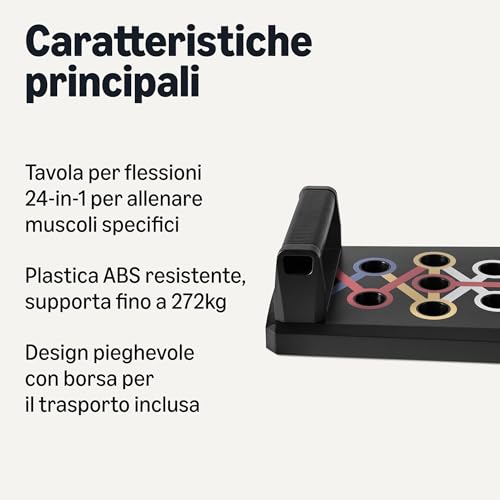 Amazon Basics tavola flessioni 24 in 1 con maniglie pieghevole