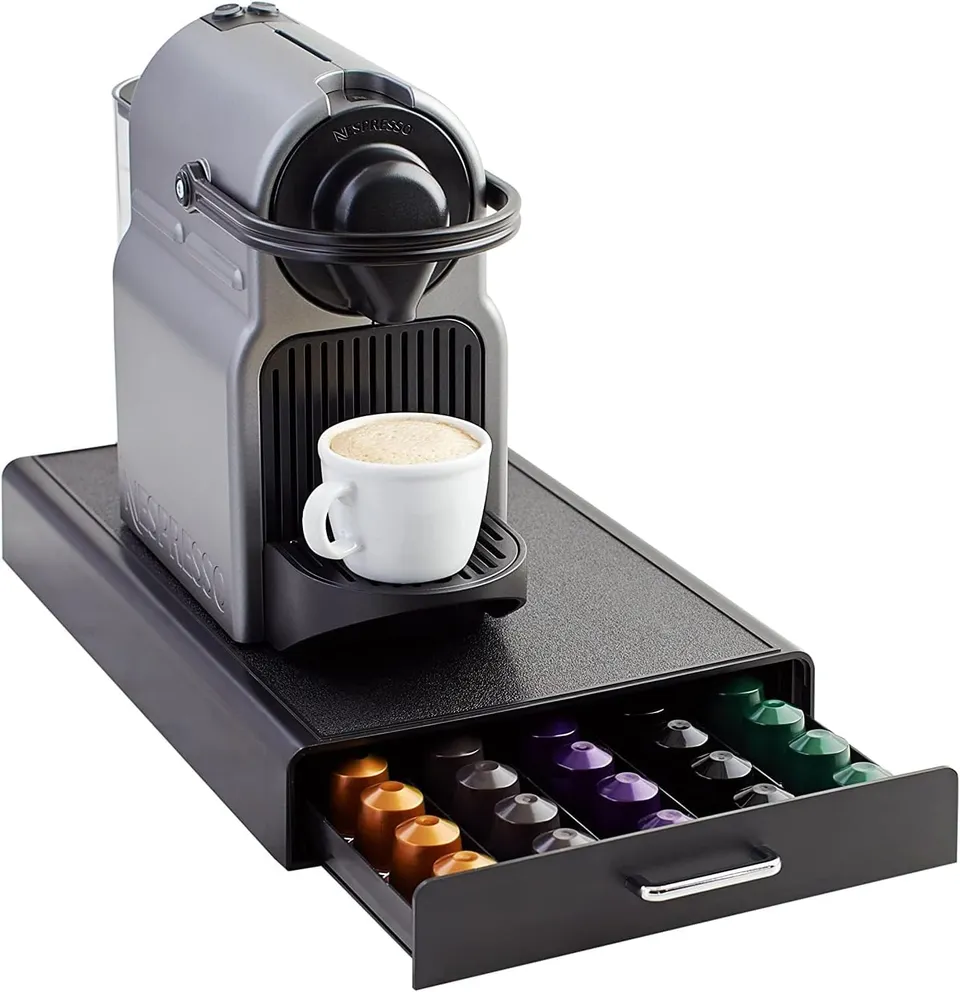 Amazon Basics cassetto portacapsule 50 capsule nero Nespresso