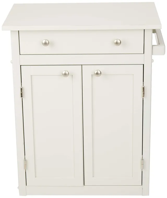 Amazon Basics Classico carrello cucina legno bianco rustico con ruote