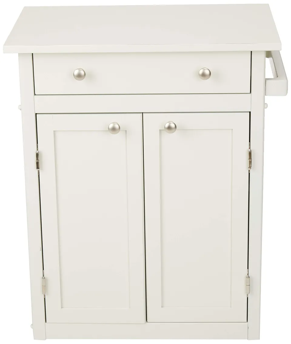 Amazon Basics Classico carrello cucina legno bianco rustico con ruote