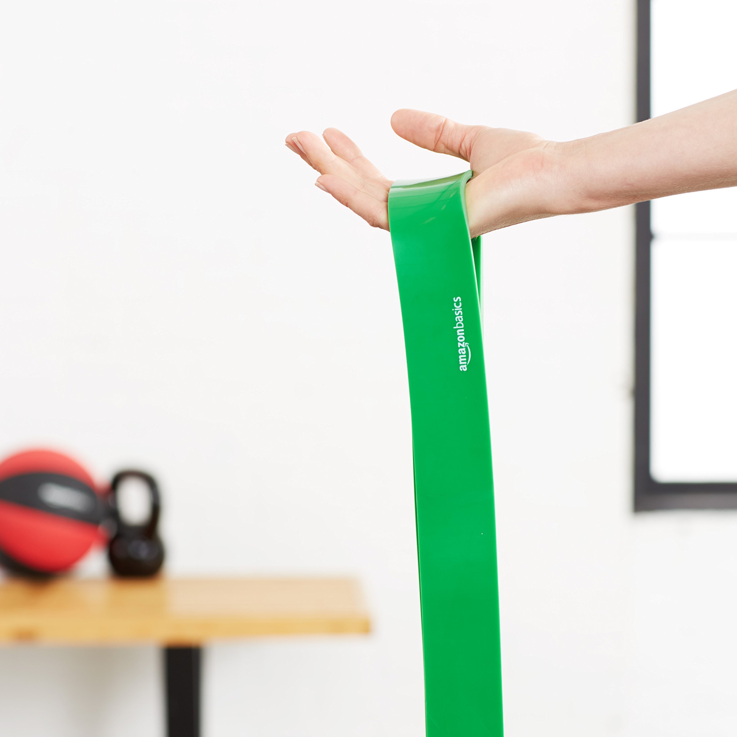 Amazon Basics Fascia Elastica Verde Resistenza 22,6-56,6 kg