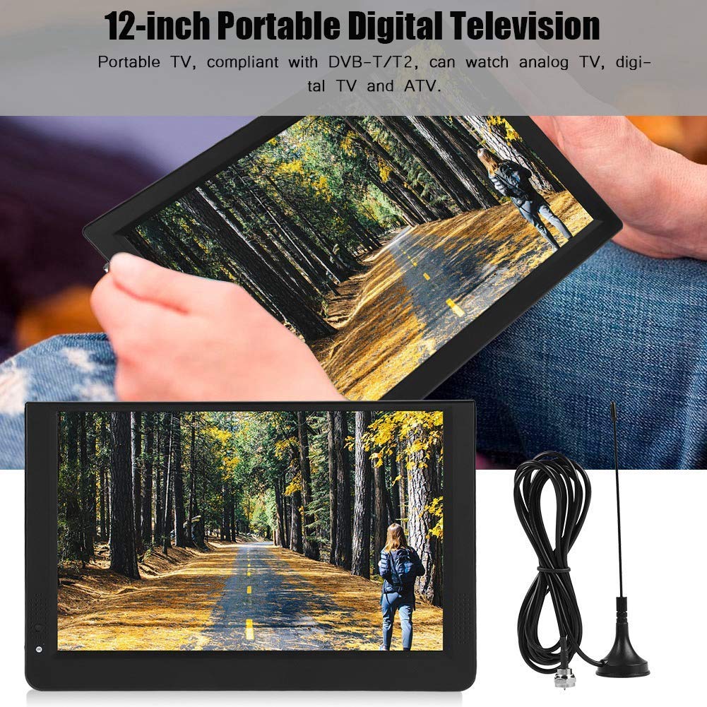 Elprico TV Portatile 12 Pollici 1080P Ricaricabile HDMI USB