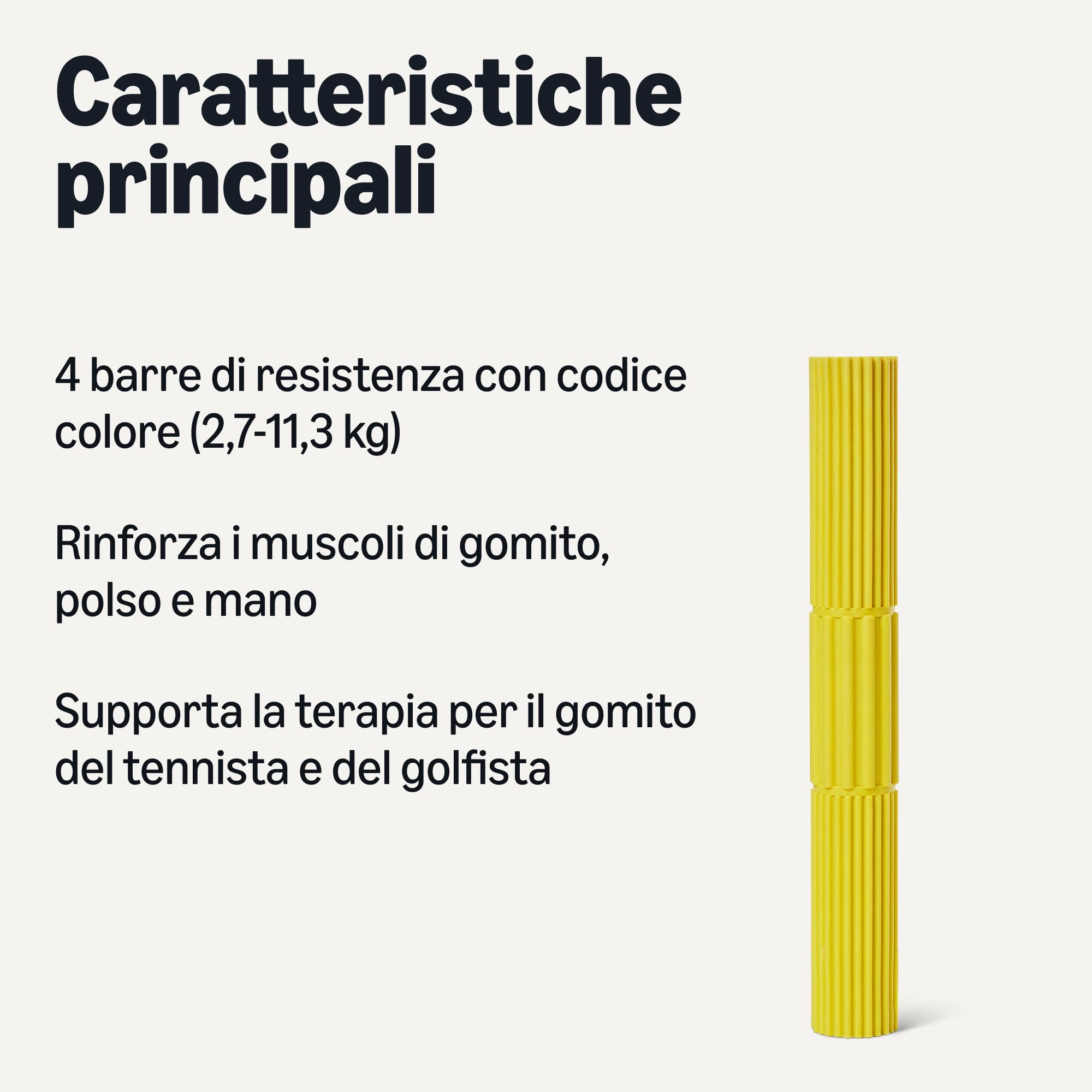 Amazon Basics barre flessibili resistenza set 4 pezzi gomito