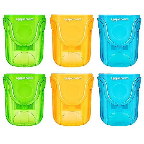 Amazon Basics Temperamatite 1 Foro con Contenitore 6 Pezzi