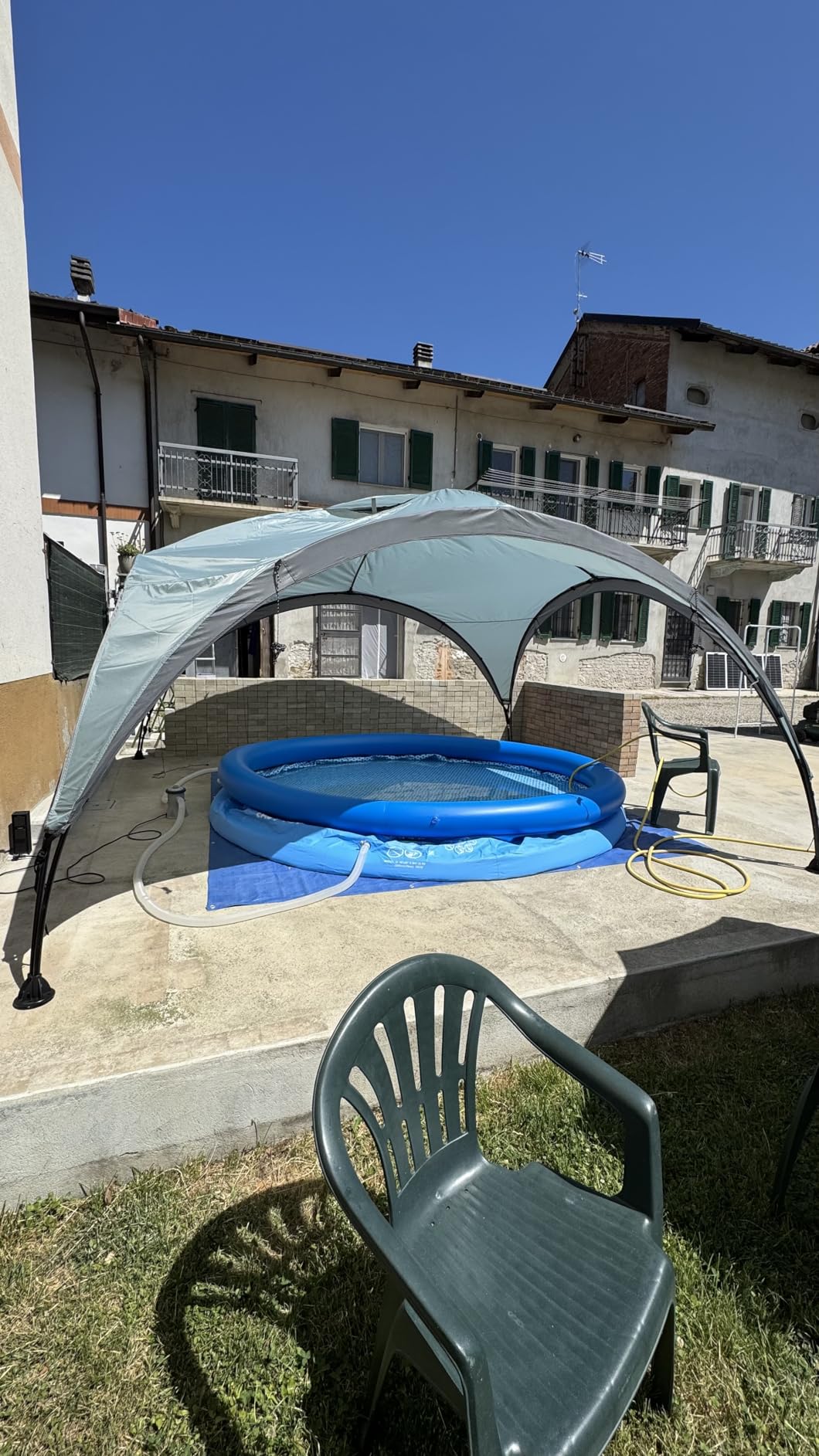 Amazon Basics Gazebo Giardino Spiaggia 3,65x3,65 m Verde
