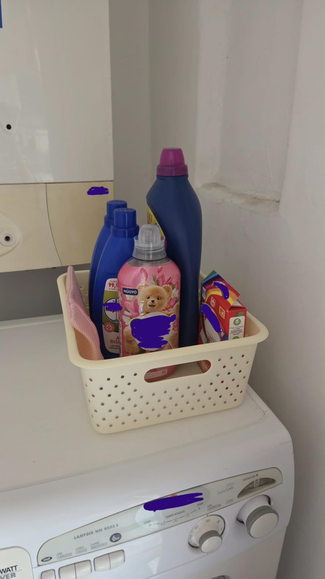 Amazon Basics Cestini Plastica Avorio Set 6 Pezzi