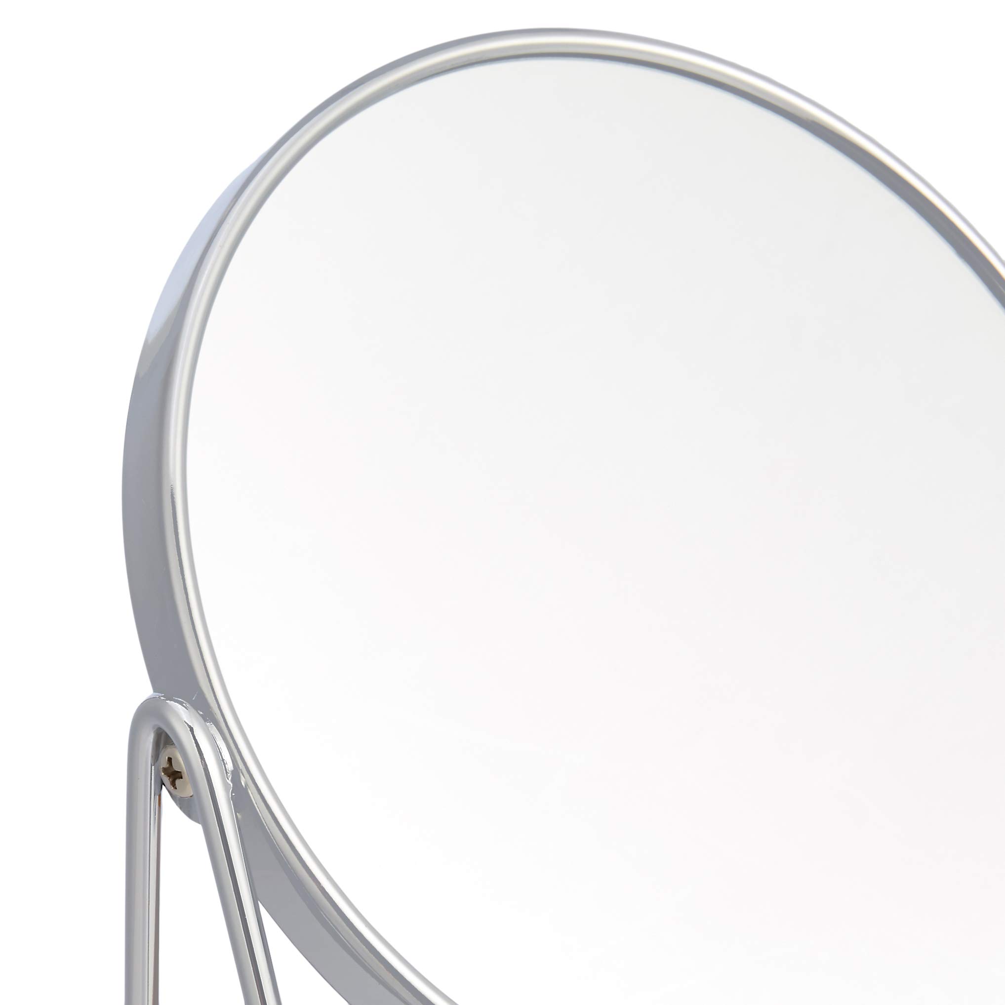 Amazon Basics Specchio Cosmetico Tavolo con Base Bambù 1x/5x