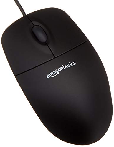 Amazon Basics Set Tastiera e Mouse con Filo USB Nero silenzioso