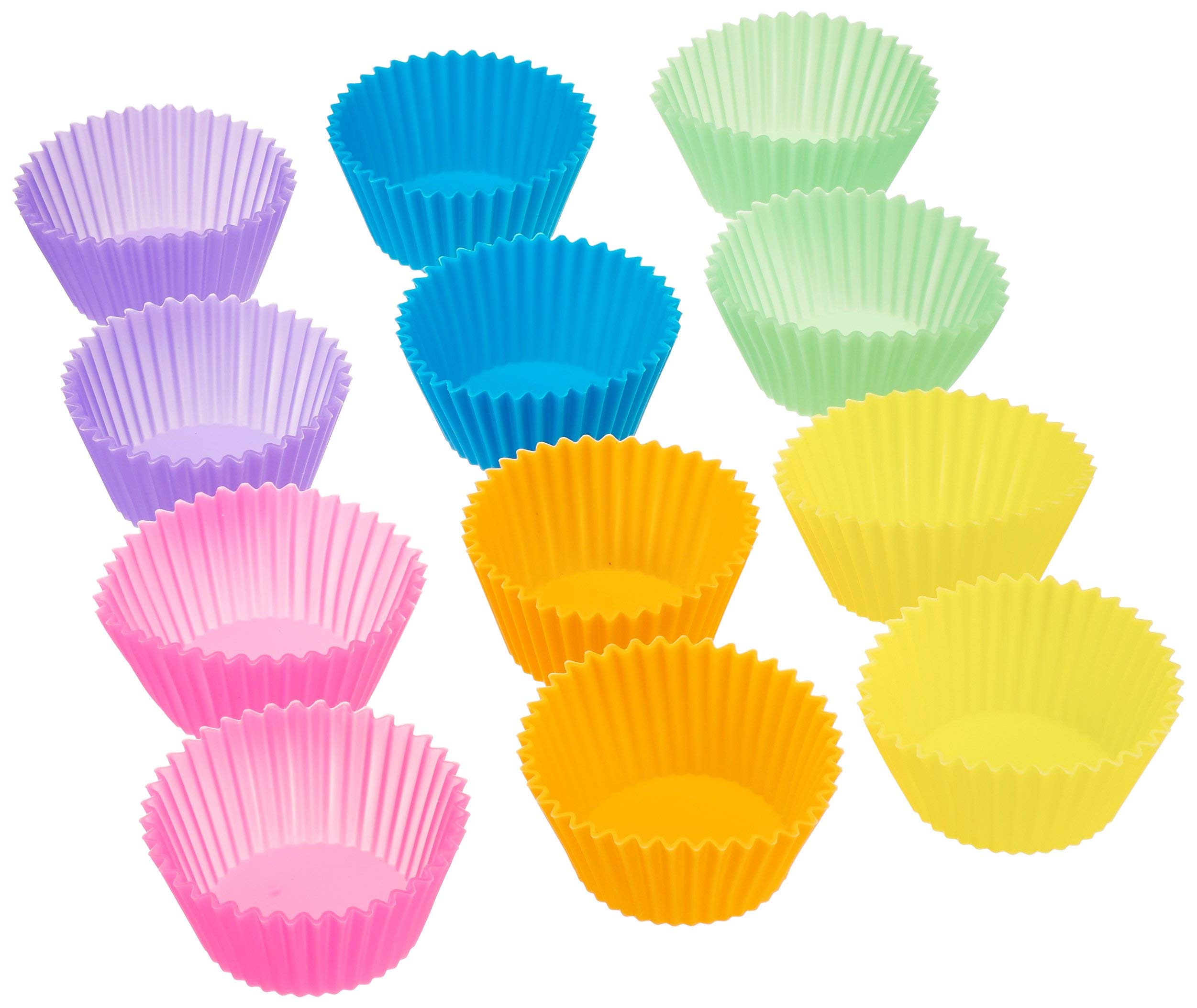 Amazon Basics pirottini in silicone 12 pezzi multicolore