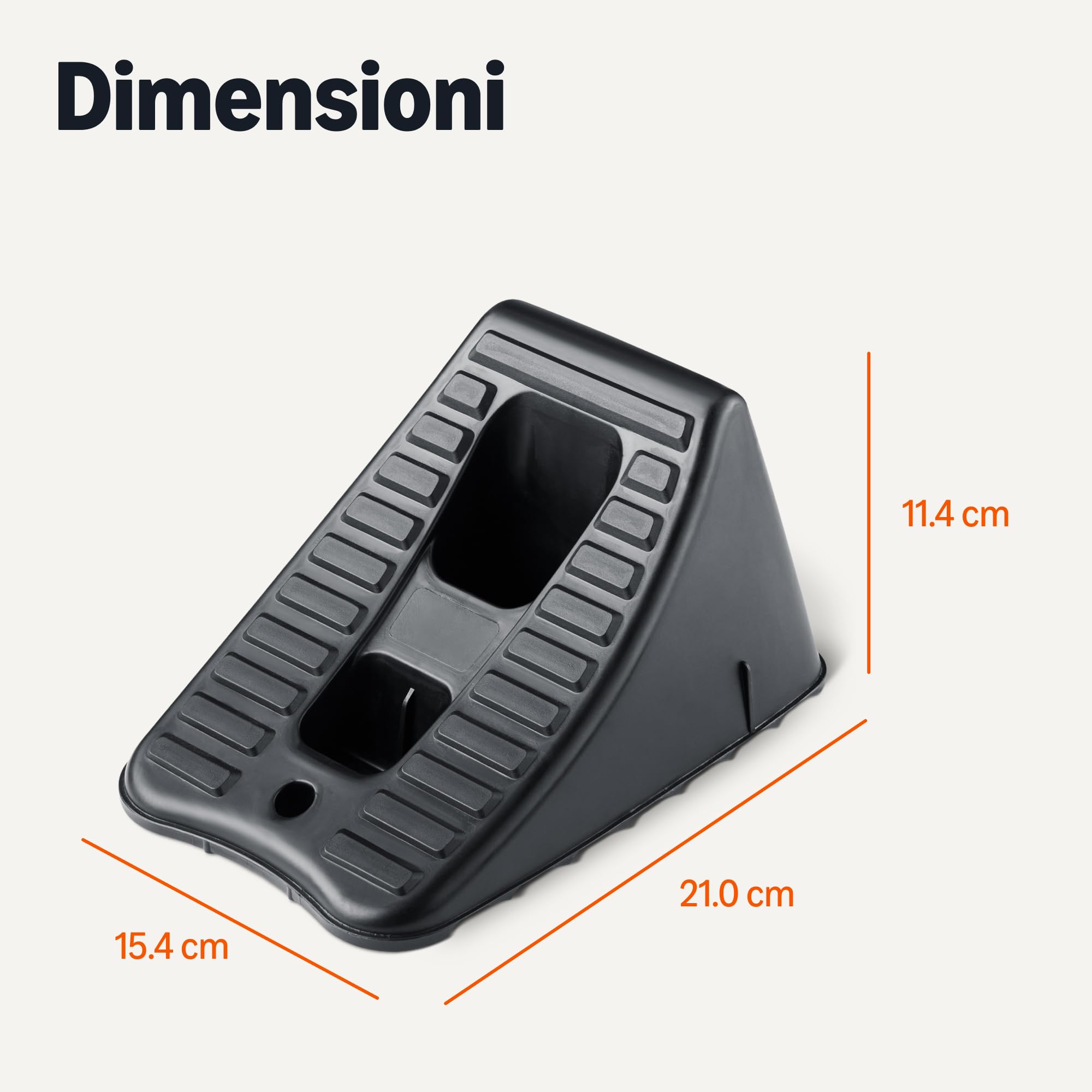 Amazon Basics cunei fermaruote plastica neri confezione da 2