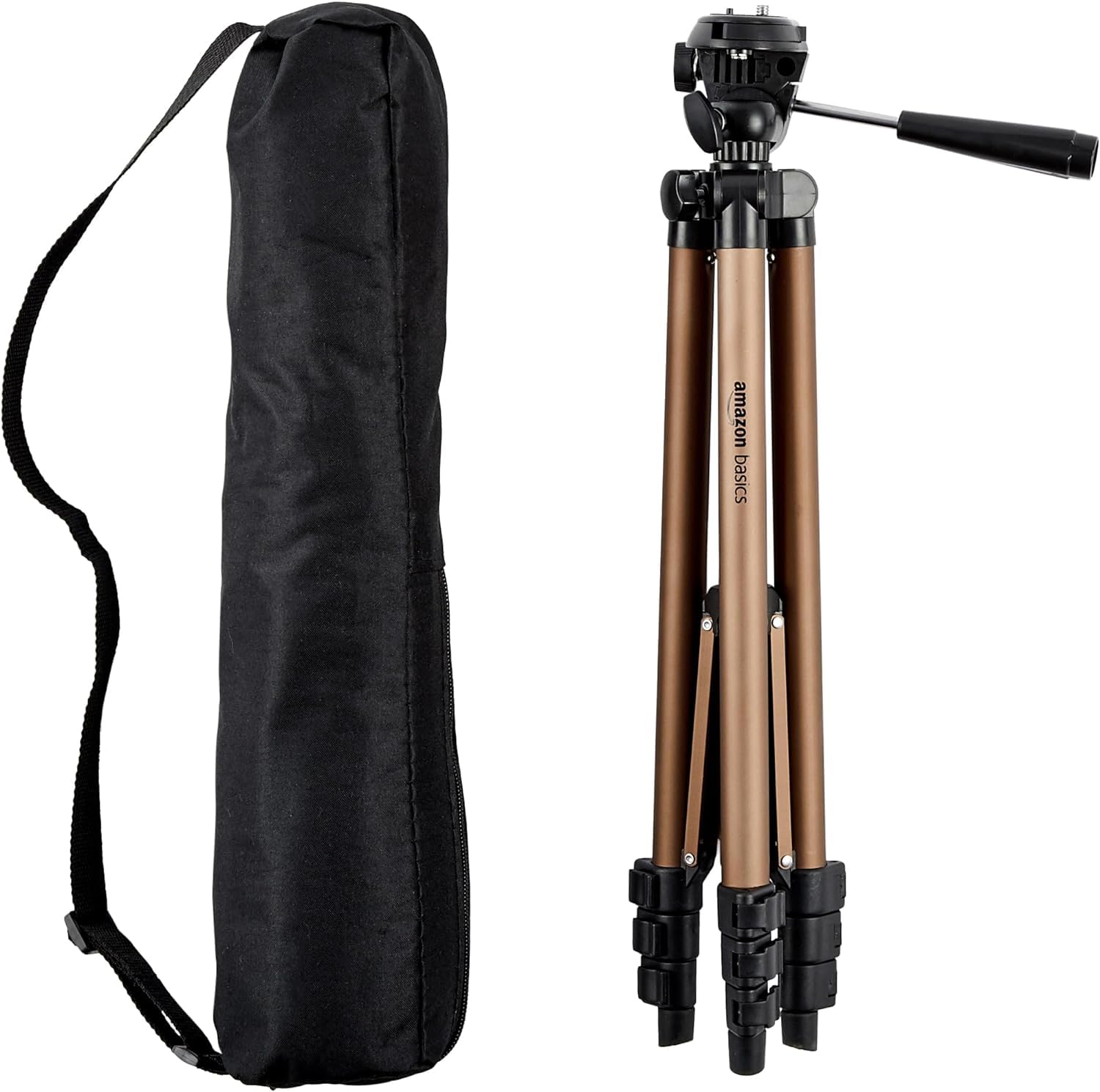 AmazonBasics Treppiede fotocamera alluminio 127 cm con borsa