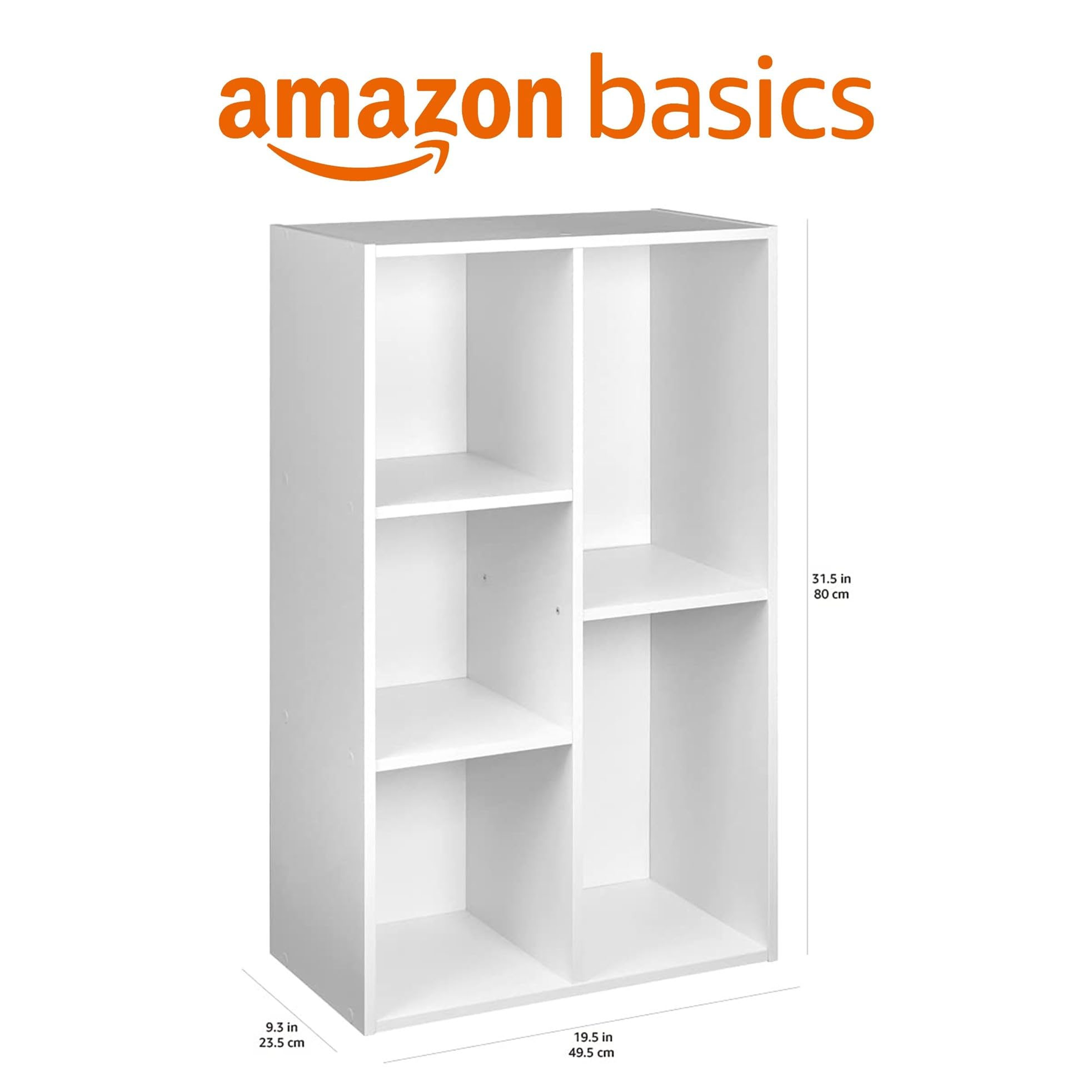 Amazon Basics Libreria 5 Cubi Bianco 50x24x80 cm