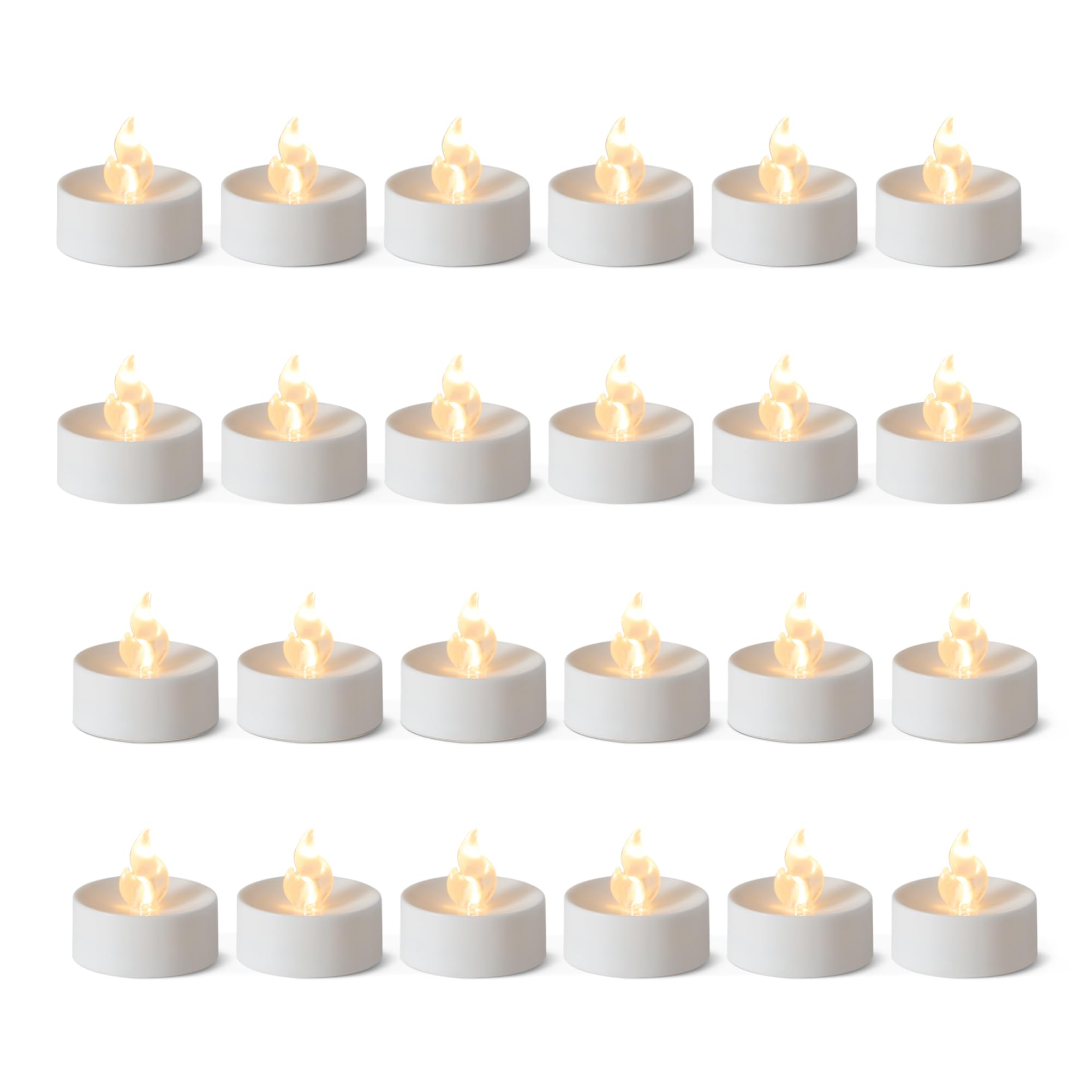 Amazon Basics Candele LED Tea Light Bianche 24 Pezzi a Batteria