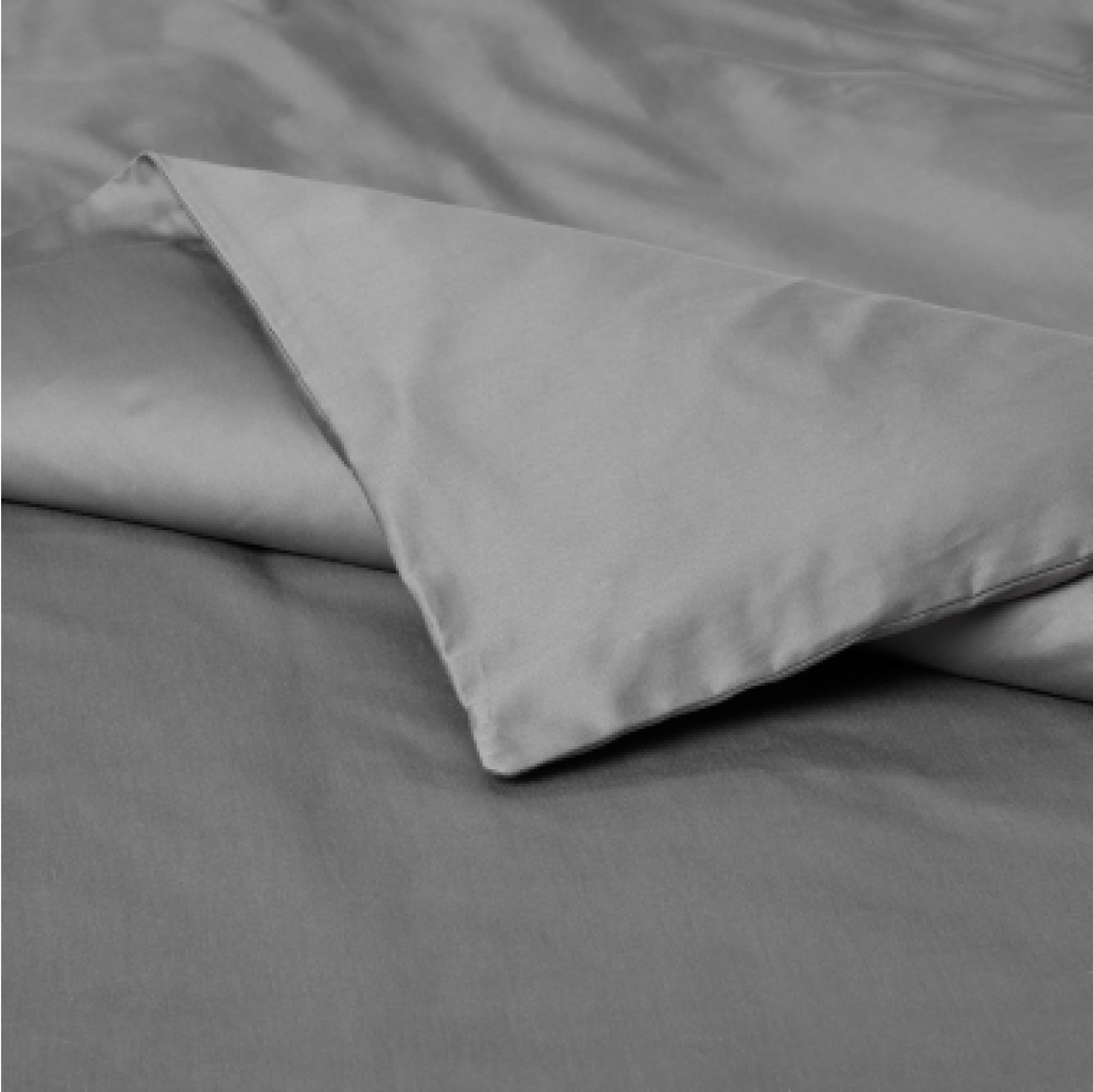 Amazon Basics Deluxe copripiumino 220x240 grigio scuro cotone raso