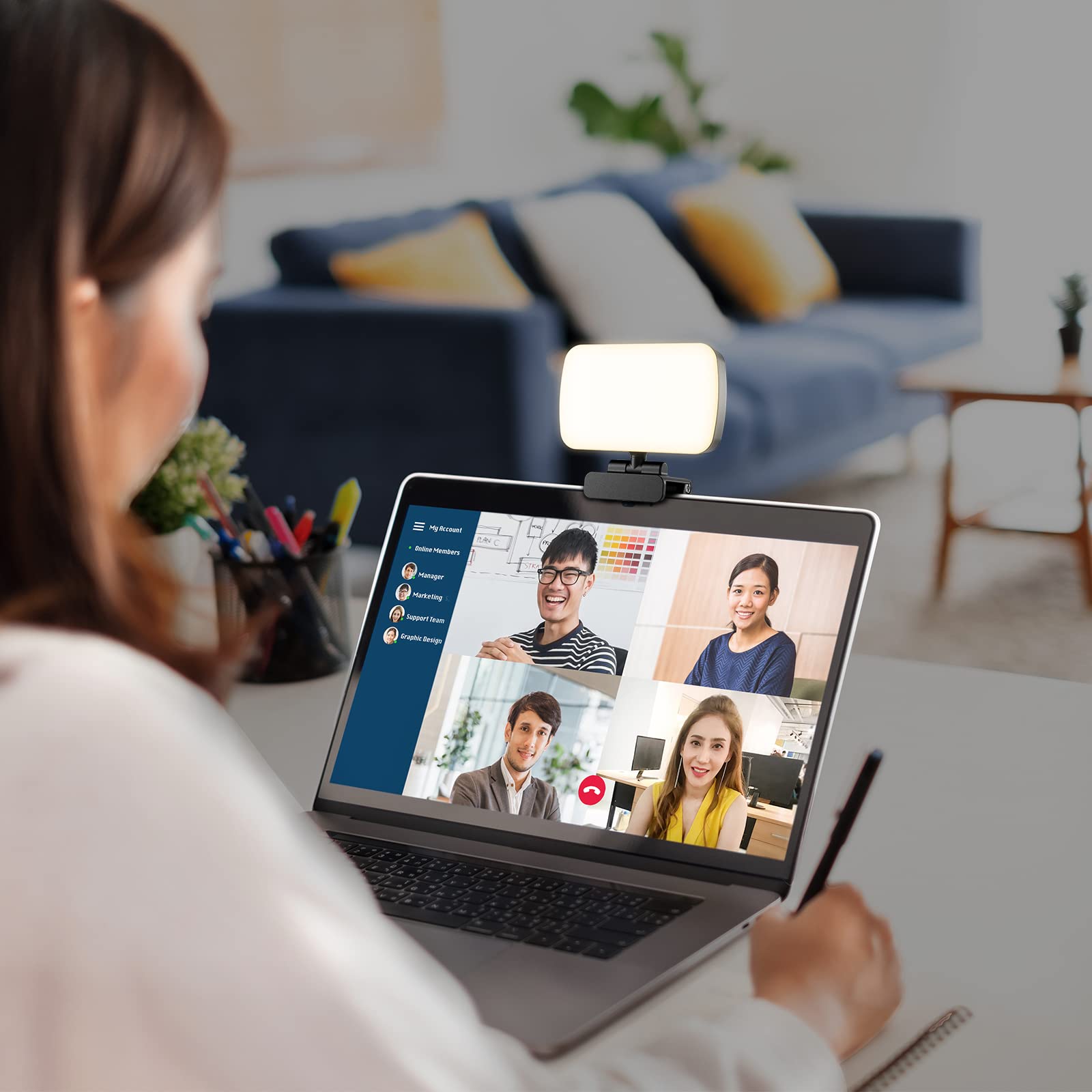RealPlus Luce Videoconferenza LED USB Clip 3000-6500K Dimmerabile