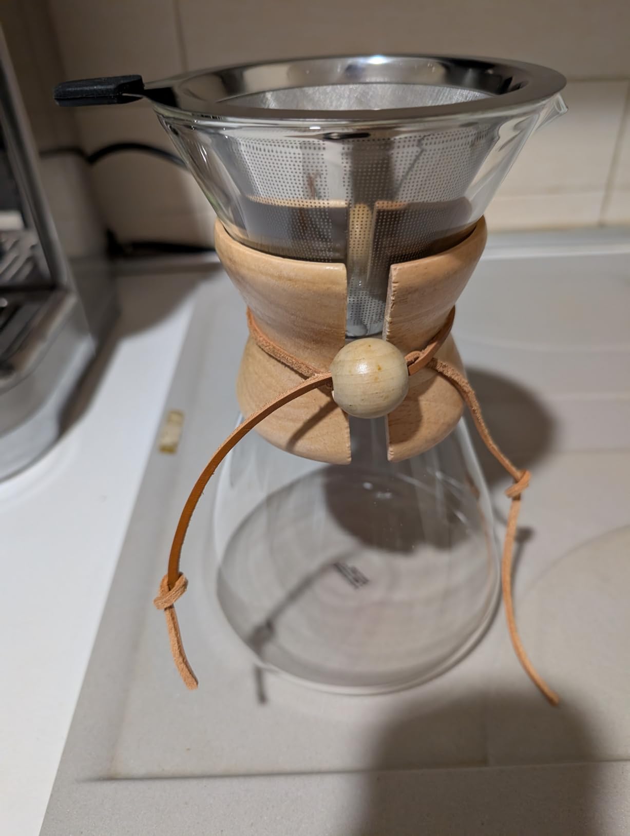 Amazon Basics caffettiera pour over vetro 1L filtro inox