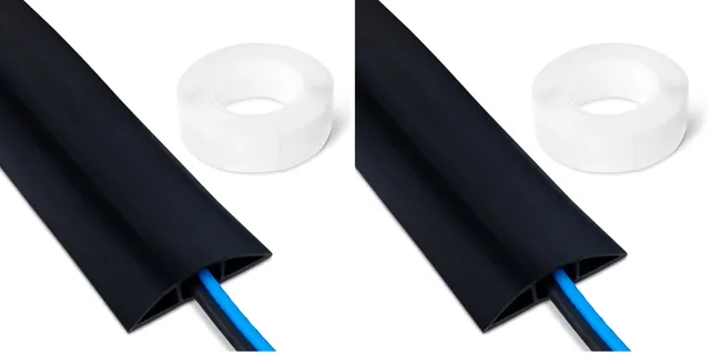 Amazon Basics canalina passacavi pavimento nera 1,8 m 2 pezzi