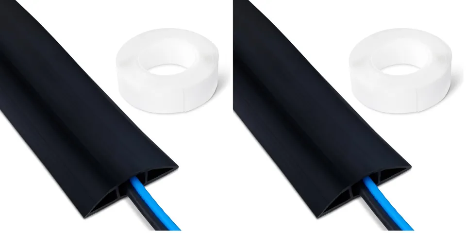 Amazon Basics canalina passacavi pavimento nera 1,8 m 2 pezzi
