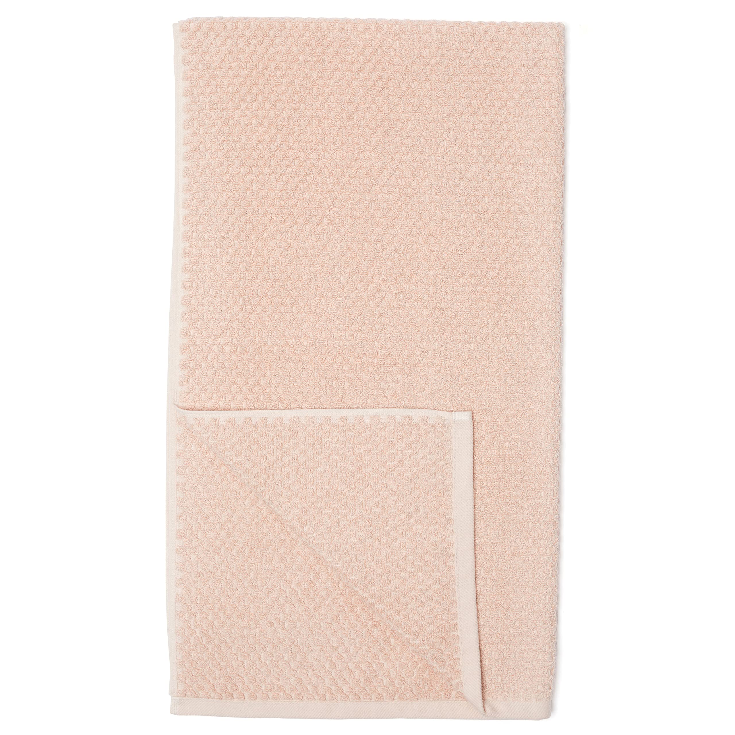 Amazon Basics Set Asciugamani Bagno 6 Pezzi Rosa Cipria Cotone