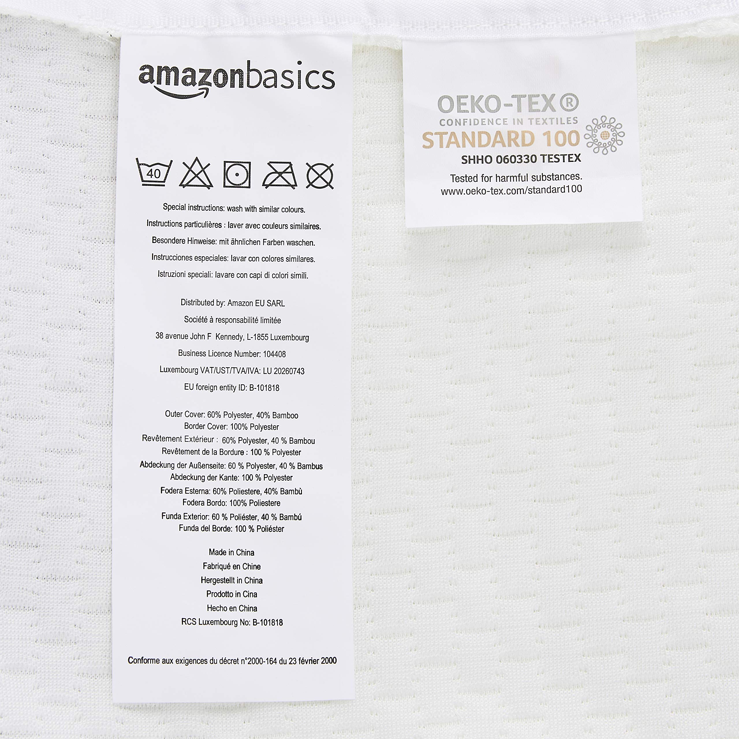 Amazon Basics Cuscino Memory Foam Cervicale 60x35 Regolabile
