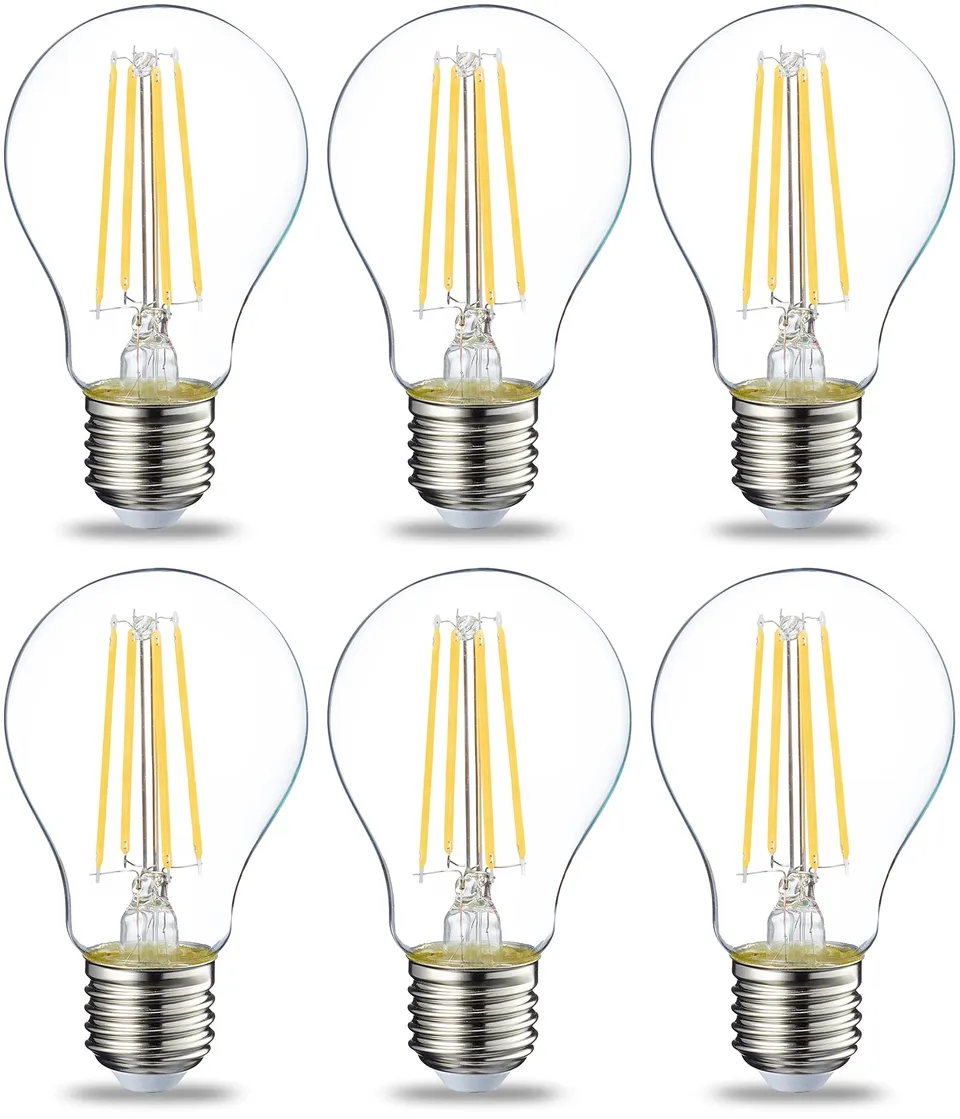 Amazon Basics Lampadine LED E27 7W 6 pezzi luce calda