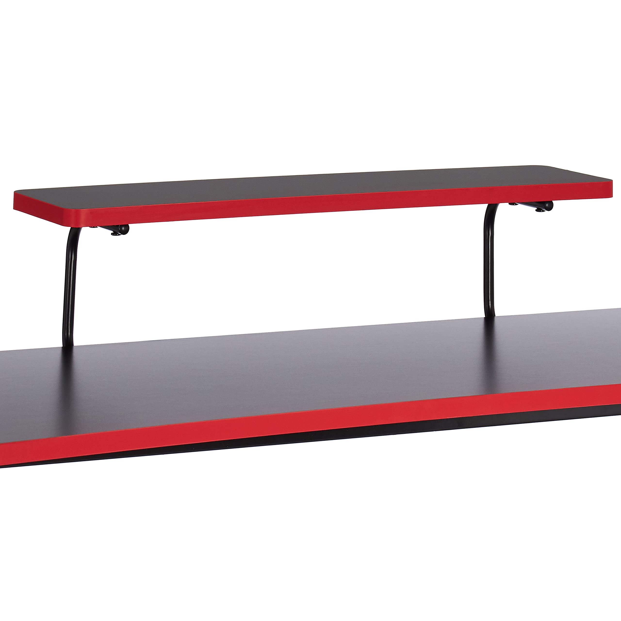 Amazon Basics scrivania gaming 140cm altezza regolabile rossa