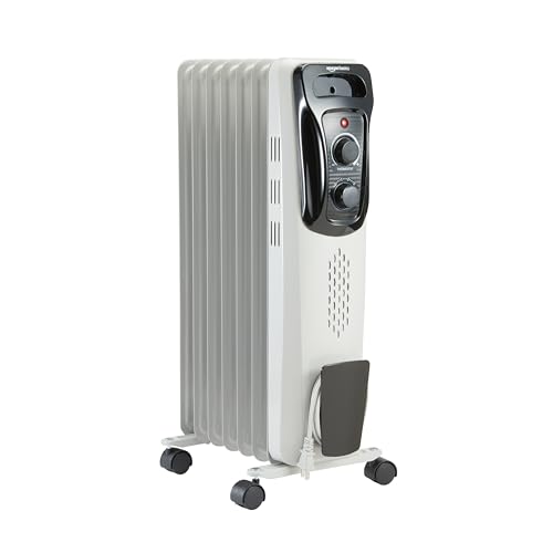 Amazon Basics Termosifone Olio 1500W Bianco 7 Elementi